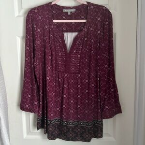 Burgundy Daniel Rainn blouse size XL